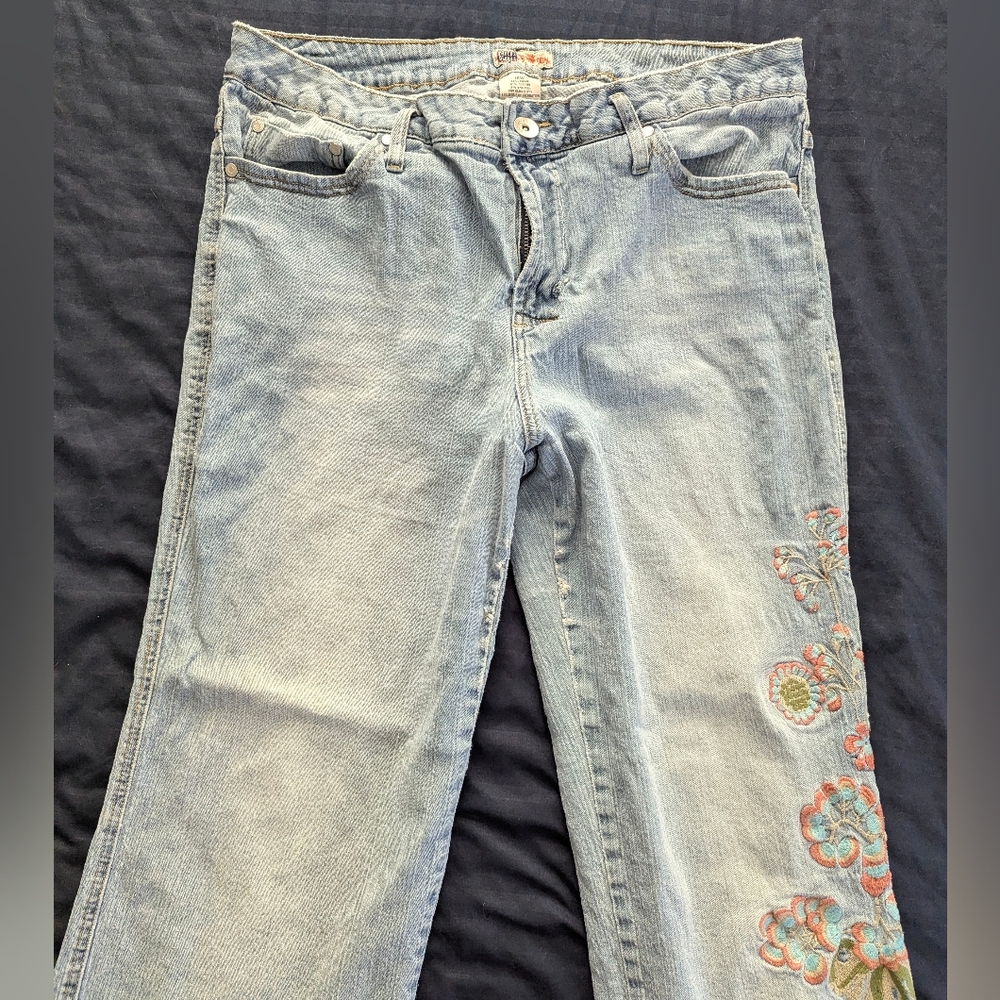 Faded Glory Embroidered Boho Flare Jeans - Picture 5 of 12